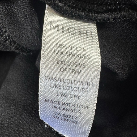 Michi Ribbed Side Pockets White Black Burgundy Leggings Sz M - Picture 4 of 7